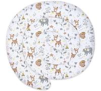 Totsy Baby Cojín Serpiente XXL Almohada de Cama Cojín de Lactancia Rollo de Cama Protector de Borde de Cama Cojín Decorativo Alrededor de Cama Serpiente XL Marrón con Ciervo 400 cm Oeko-Tex