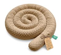 Totsy Baby Cojín Serpiente XXL Almohada de Cama Cojín de Lactancia Rollo de Cama Protector de Borde de Cama Cojín Decorativo Alrededor de Cama Serpiente XL Beige 150 cm Oeko-Tex