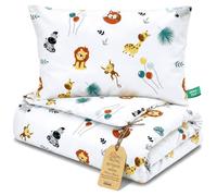 Totsy Baby Edredon Relleno nordico Cama Infantil Algodón - 50x70 - Bebe rellena Juego de Manta 50 x 70 cm con Almohada 40 x 35 cm por niños e niñas Oeko-Tex Safari
