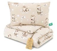 Totsy Baby Edredon Relleno nordico Cama Infantil Algodón - 50x70 - Bebe rellena Juego de Manta 50 x 70 cm con Almohada 40 x 35 cm por niños e niñas Oeko-Tex Jirafas