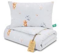 Totsy Baby Edredon Relleno nordico Cama Infantil Algodón - 60x100 - Bebe rellena Juego de Manta 60 x 100 cm con Almohada 60 x 40 cm por niños e niñas Oeko-Tex Osos de Peluche