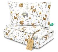 Totsy Baby Edredon Relleno nordico Cama Infantil Algodón - 60x100 - Bebe rellena Juego de Manta 60 x 100 cm con Almohada 60 x 40 cm por niños e niñas Oeko-Tex Ciervo