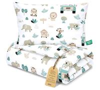 Totsy Baby Edredon Relleno nordico Cama Infantil Algodón - 60x100 - Bebe rellena Juego de Manta 60 x 100 cm con Almohada 60 x 40 cm por niños e niñas Oeko-Tex África