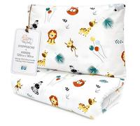 Totsy Baby Edredon Relleno nordico Cama Infantil Algodón - 90x120 - Bebe rellena Juego de Manta 90 x 120 cm con Almohada 40 x 60 cm por niños e niñas Oeko-Tex Safari