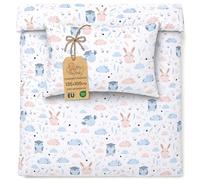 Totsy Baby Funda nordica Infantil para Cuna 70 100x135 cm - algodón Saco nordico y Cubre de edredon Cama para niños y niñas Juego Fundas para edredón 100 x 135 cm con Almohada 60 x 40 cm Oeko-Tex