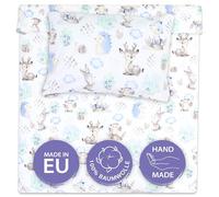Totsy Baby Funda Nórdica Infantil 100 x 135 cm de Algodón - Juego Reversible 100x135 & Funda de Almohada 40x60 cm con Cremallera - Ropa de Cama Bebé Niño Niña Oeko-Tex Erizo