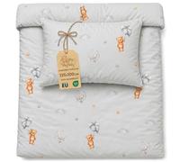 Totsy Baby Funda Nórdica Infantil 100 x 135 cm de Algodón - Juego Reversible 100x135 & Funda de Almohada 40x60 cm con Cremallera - Ropa de Cama Bebé Niño Niña Oeko-Tex Osito de Peluche