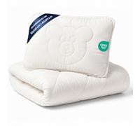 Totsy Baby Manta para niños edredón para bebés edredón para niños 120x90 cm - Manta y Almohada para bebés con Motivo de Oso 40x60 cm edredón Ropa de Cama Microfibra Blanca