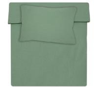 Totsy Baby Muselina Funda nordica Infantil 100x135cm para Cuna 70 - algodón Saco nordico y Cubre de edredon Cama para niños y niñas Juego Fundas para edredón Verde con Almohada 60 x 40 cm Oeko-Tex