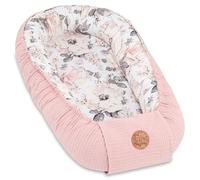 Totsy Baby Nido Bebe Recien Nacido 50x90cm - Reductor Cuna Capullo de colecho ninho para Dormir Gofre de algodón Cuco Ideal para Gondola moisés y Viaje Rosa Silvestre