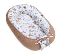 Totsy Baby Nido Bebe Recien Nacido 50x90cm - Reductor Cuna Capullo de colecho ninho para Dormir Gofre de algodón Cuco Ideal para Gondola moisés y Viaje Ciervo Marrón