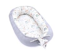 Totsy Baby Nido Bebe Recien Nacido 50x90cm - Reductor Cuna Capullo de colecho ninho para Dormir Gofre de algodón Cuco Ideal para Gondola moisés y Viaje 1. Búhos Gris