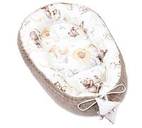 Totsy Baby Nido bebé recién Nacido 90x50 cm - Reductor Cuna Cuco de colecho Minky Winter cálido Capullo Ideal para moisés, góndola y Viaje Slumber Bear Caqui
