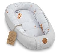 Totsy Baby Reductor de Cuna para Bebé 50x90cm - Nido Recién Nacido Acolchado Algodón Waffle - Nido Bebe Suave Transpirable Acogedor y Mullido para Cuna Moisés Cochecito Viaje Peluche