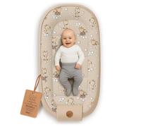 Totsy Baby Reductor de Cuna para Bebé 65x120cm - Nido Recién Nacido Acolchado Algodón Waffle - Nido Bebe Suave Transpirable Acogedor y Mullido para Cuna Moisés Cochecito Viaje Jirafas
