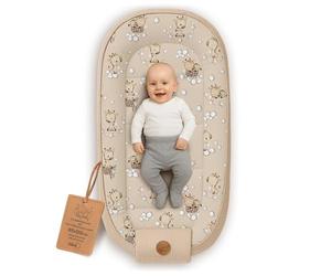 Totsy Baby Reductor de Cuna para Bebé 65x120cm - Nido Recién Nacido Acolchado Algodón Waffle - Nido Bebe Suave Transpirable Acogedor y Mullido para Cuna Moisés Cochecito Viaje Jirafas
