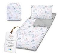 Totsy Baby Saco de Dormir Infantil con Almohada y Cremallera para bebés de 3 a 7 años - 75x140 cm Saco de Dormir para Interiores de para guardería jardín de Infancia Oeko-Tex 75 x 140 Búhos