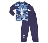 Tottenham Hotspur Conjunto de pijama largo con diseño de camuflaje para niños, azul, 8-9 años