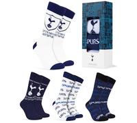 Tottenham Hotspur F.C. Calcetines para hombre, paquete de 4 calcetines transpirables para aficionados, regalos de los Spurs para hombre, multicolor, 7-11