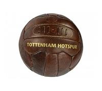 Tottenham Hotspur FC - Balón de fútbol de piel estilo retro oficial de Tottenham Hotspur FC (Tamaño 5) (Marrón)