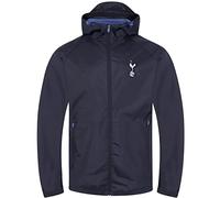 Tottenham Hotspur FC - Chaqueta cortavientos oficial - Para hombre - Impermeable - Azul marino - Capucha - S
