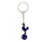 Tottenham Hotspur FC - Llavero metálico oficial con escudo del equipo (Talla Única/Azul Marino/Plata)