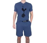 Tottenham Hotspur FC - Pijama Corto para Hombre - Producto Oficial - Azul Marino Jaspeado - M