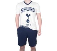 Tottenham Hotspur FC - Pijama Corto para Hombre - Producto Oficial - Blanco - Escudo - Grande