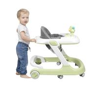 Totti - Andador para bebé 3 en 1 con función de empujador, con bandeja multiactividad interactiva con música extraíble, trotador para bebé 3 regulable en altura, plegable, deformable e inclinación