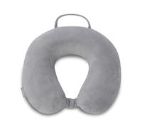 TOTTO - Almohada de Viaje para Cuello, Modelo Jet Pillow, Almohada Cuello, Memory Foam, Adaptable, Textura Suave, Soporte Ergonómico, Broche para Asegurar la Almohada al Cuello, Color Moonstone Grey