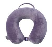 TOTTO - Almohada de Viaje para Cuello, Modelo Jet Pillow, Almohada de Cuello, Memory Foam, Adaptable, Textura Suave, Soporte Ergonómico, Broche para Asegurar la Almohada al Cuello, Color Montana Grape