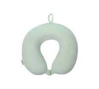 TOTTO - Almohada de Viaje para Cuello, Modelo Pylot, Almoahada de Cuello, Memory Foam, Adaptable, Textura Suave, Soporte Ergonómico, Broche para Asegurar la Almohada al Cuello, Color Verde Meadow Mist