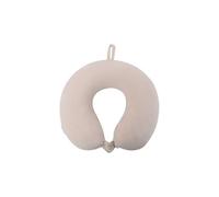 TOTTO - Almohada de Viaje para Cuello, Modelo Pylot, Almoahada de Cuello, Memory Foam, Adaptable, Textura Suave, Soporte Ergonómico, Broche para Asegurar la Almohada al Cuello, Color Beige White Sand