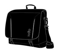 TOTTO Bandolera para Portátil de 15,4 Color Negro-Cromy, Ordenador Hombre, ESTÁNDAR
