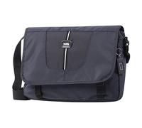 TOTTO - Bandolera Ordenador Portátil, Modelo Jonico, Capacidad 12 L, Bolsillo para PC 15", Correa Regulable y Acolchada, Bolsillos con Cremallera, Portallaves, Cierre Solapa, Color Azul