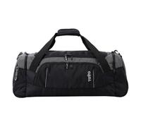 TOTTO - Bolsa de Viaje, Modelo Estany, Bolsa para Gimnasio, Capacidad 46 L, 4 Compartimentos, Argolla para Candado en Cremallera Principal, Asa para Hombro, Vivo Reflectivo, Color Negro y Gris