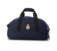 TOTTO - Bolsa de Viaje Oficial del Real Madrid, Bolsa Deporte Pequeña, Capacidad 22L, Asa de Mano, Correa de Hombro Ajustable y Removible, Argollas para Candado, Material Resistente, Color Dress Blues