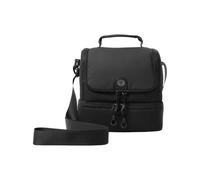 TOTTO - Bolsa Térmica Porta Alimentos 6 L, Modelo Quipi, 21.5 x 20 x 14 cm, Bolsa Comida Trabajo con Tupper, Bolsillo Auxiliar, Asa y Correa Ajustable, Pasador Mochila Ruedas, Color Negro