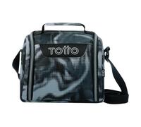 TOTTO - Bolsa Térmica Porta Alimentos 8 L, Modelo Resaltador, 25 x 20 x 17 cm, Portameriendas Infantil, Apertura 180º, Asa de Mano, Correa Ajustable, Pasador para Mochila con Ruedas, Color Bluc