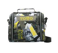 TOTTO - Bolsa Térmica Porta Alimentos 8 L, Modelo Resaltador, 25 x 20 x 17 cm, Portameriendas Infantil, Apertura 180º, Asa de Mano, Correa Ajustable, Pasador para Mochila con Ruedas, Color Baski
