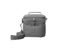TOTTO - Bolsa Térmica Porta Alimentos 8 L, Modelo Yari, 23 x 21 x 18 cm, Bolsa Comida Trabajo con Tupper, Bolsillo Auxiliar, Asa y Correa Ajustable, Pasador Mochila Ruedas, Color Monument Gris
