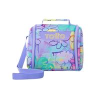 TOTTO - Bolsa Térmica Porta Alimentos 8L, Modelo Resaltador, 25 x 20 x 17 cm, Portameriendas Infantil, Apertura 180º, Asa de Mano, Correa Ajustable, Pasador para Mochila con Ruedas, Color Grafily