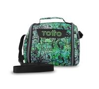 TOTTO - Bolsa Térmica Porta Alimentos 8L, Modelo Resaltador, 25 x 20 x 17 cm, Portameriendas Infantil, Apertura 180º, Asa de Mano, Correa Ajustable, Pasador para Mochila con Ruedas, Color Crew