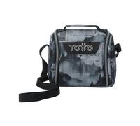 TOTTO - Bolsa Térmica Porta Alimentos 8L, Modelo Resaltador, 25 x 20 x 17 cm, Portameriendas Infantil, Apertura 180º, Asa de Mano, Correa Ajustable, Pasador para Mochila con Ruedas, Color Digital Hill