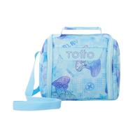 TOTTO - Bolsa Térmica Porta Alimentos 8L, Modelo Resaltador, 25 x 20 x 17 cm, Portameriendas Infantil, Apertura 180º, Asa de Mano, Correa Ajustable, Pasador para Mochila con Ruedas, Color Polar