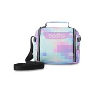 TOTTO - Bolsa Térmica Porta Alimentos 8L, Modelo Resaltador Glitter, 25 x 20 x 17 cm, Portameriendas Infantil, Apertura 180º, Asa de Mano, Correa Ajustable, Pasador Mochila con Ruedas, Color Pixelly