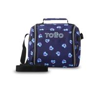 TOTTO - Bolsa Térmica Porta Alimentos 8L, Modelo Resaltador Glitter, 25 x 20 x 17 cm, Portameriendas Infantil, Apertura 180º, Asa de Mano, Correa Ajustable, Pasador Mochila con Ruedas, Color Nacary