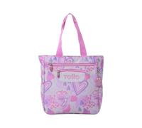 TOTTO - Bolso Escolar, Modelo Cutara, Bolso para Ordenador Portátil 14 Pulgadas, Capacidad 16L, 3 Bolsillos con Cremallera, Bolsillo Trasero, 2 Bolsillos para Botella, Estampado Amalia Rosa