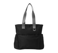 TOTTO - Bolso Shopper Mujer, Modelo Sue, Capacidad 9 L, Compartimento para iPad o Tablet 10", Asas de Hombro Largas, Bolsillo Posterior Plano, Portallaves, Bolsillo Botella, Color Negro