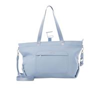TOTTO - Bolso Tote Bag Mujer, Modelo Madrid, Compartimento Principal con Bolsillo para PC 16", Correa Ajustable y Removible, Gancho para Colgar, Correa para Maleta, Color Angel Falls Azul